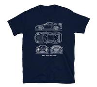 911 - Maglietta da Uomo GT RS Racing Sports Car Luxury con Design rapido, Blu, XL