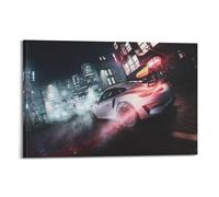911 Poster con auto sportiva alla deriva in città, su tela, arte moderna, 30 x 45 cm