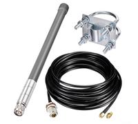 915 MHz per antenna LoRa 5dBi Antenna esterna in fibra di vetro - Antenna direzionale con cavo di prolunga maschio tipo N da 10 m per Nebra per Bobcat HNT Helium Hotspot