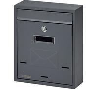 91556 - CASSETTA POSTALE IN ALLUMINIO ANTRACITE PER ESTERNO 26x9x31 cm "DOMUS "