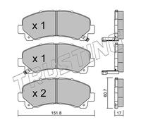 919.0 TRUSTING Kit pastiglie freno, Freno a disco per ISUZU