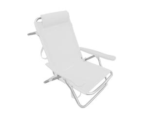91943 Q.TA' 2 C SPIAGGINA RECLINABILE IN ALLUMINIO BIANCA