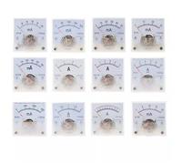91C4 Amperometro analogico DC 1A 2A 3A 5A 10A 20A 30A 50A 100A 200A 300A 500A Pannello indicatore meccanico tipo amperometro misuratore di corrente(0-500mA)
