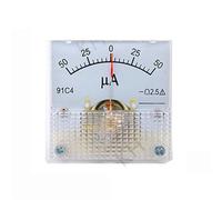 91C4-UA - Amperometro DC con puntatore, 50 A, -0-50 A, 100 A, -0-100 A, 200 A, -0-200 A, 300 A, -0-300 A, meccanica analogica, tavolo piatto, 1 pezzo (300UA -0-300UA)
