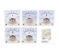 91C4 Voltmetro CC a puntatore 5V10V15V20V30V50V100V Misuratore di tensione analogico da pannello Misuratore di tensione Margine di errore del 2,5%(DC0-150V)