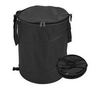 91L Sacchi per Rifiuti da Giardino, Sacchi Giardinaggio Resistenti agli Strappi e Impermeabili,Sacco Raccogli Foglie Pieghevole Autoportante-Tessuto Oxford 600D (Nero, Grande)