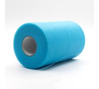 91m x 15 cm! Tessuto in rotolo di tulle per decorazioni artigianali Tutu Matrimoni Costumi Gonne Feste Regalo Fiocco baby shower, Molti colori disponibili. (Lago Azzurro Chiaro)