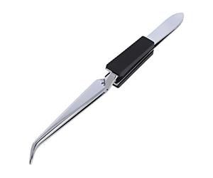 92 95 90 pinzette 160 mm lame: punta curva f. Punta: piatta KNIPEX