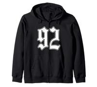 #92 Bianco Numero 92 Latino Sport Fan Team Cholo Easy Felpa con Cappuccio