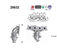 103 KW 140 CV CATALIZZATORE PER Peugeot 308 SW I 4E, 4H 2.0 BioFlex