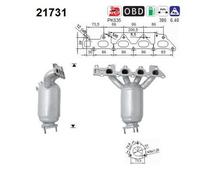 As 21731 Catalizzatore per Opel Corsa C Astra G Cc Caravan Meriva