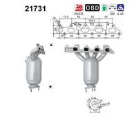 As 21731 Catalizzatore per Opel Corsa C Astra G Cc Caravan Meriva