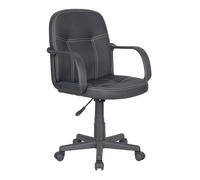 Poltrona A Gas Con Braccioli Colore Nero Mod. 1431 Base Nylon Con Ruote In Pvc