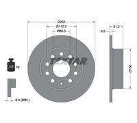 2x TEXTAR 92120903 PRO Disco freno per VW Golf V Schrägheck (1K1) GOLF VI (5K1)