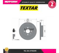 92135303 Coppia disco freno anteriore (MARCA TEXTAR)..