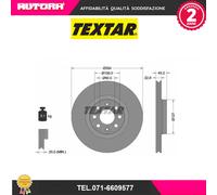 92145803 Coppia disco freno ant (TEXTAR)