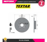 TEXTAR 92145903 Disco freno per ABARTH,FIAT,OPEL,VAUXHALL