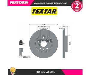 92156600 Coppia disco freno anteriore (MARCA TEXTAR)..