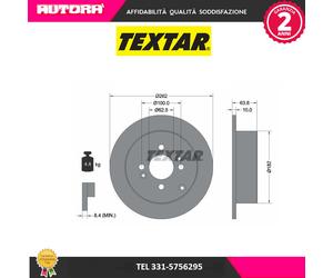 92161303 Coppia disco freno posteriore (MARCA TEXTAR)..