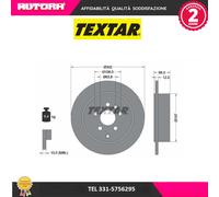 92162703 Coppia disco freno posteriore (MARCA TEXTAR)..