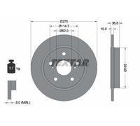 TEXTAR Dischi Freno TOYOTA 92164003 4243102170,4243102180,4243112280 Freni a Disco,Dischi Dei Freni,Disco freno 42431YZZAE