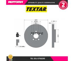 92198903 Coppia disco freno anteriore (MARCA TEXTAR)..