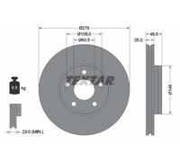 92237703 Disco freno Textar