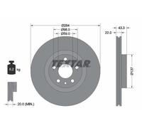 TEXTAR 92252803 Disco freno