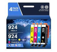 924 cartucce compatibili con HP 924 per HP Officejet Pro 8122e, 8132e, 8120e, 8130e, 8124e, 8125e, 8135e, 8120, 8123, 8128e, 8130, 8133, 8134e, 8138e (nero) Cyan Cyan Magenta Magenta Gelb, 4Confezione