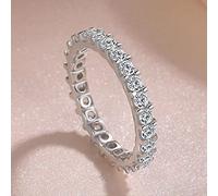 925 Anelli d'Argento per Le Donne Cubic Zirconia Anello Bianco Oro Bridal Bridal Wedding jewely Gioielli alla Moda