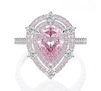 925 anelli di diamanti per le ghimere di gioiello per matrici di gemma rosa in argento in argento sterling per donne