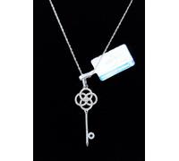 925 Argento Sterling a Pavé Glitz Inter Cerchi Ciondolo Portachiavi Ciondolo