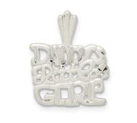 925 Argento Sterling Bambini Massiccio Daddy's Little Girl Ciondolo