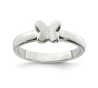 925 Argento Sterling Bambini Semplice Lucidato 2.5mm Anello Farfalla Misure 3 A