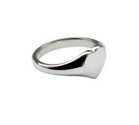 925 Argento Sterling Cuore Sigillo Anelli Solido Pesante 9x9mm UK Marchiato