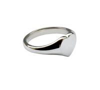 925 Argento Sterling Cuore Sigillo Anelli Solido Pesante 9x9mm UK Marchiato