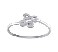 925 Argento Sterling Donna 6mm Love Simbolo Doppio Anello Infinity Misure 6 A 9