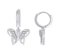925 Argento Sterling Donna Filigrana Farfalla Ciondolo Pendente Orecchini
