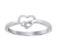 925 Argento Sterling Donna Love Lucidato Cuore Con Freccia Misure Anello 5 A 8