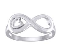 925 Argento Sterling Donna Love Simbolo Infinito Cuore Amore Misure Anello 6 A 9