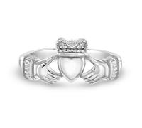 925 Argento Sterling Misura 2-5 Unisex Irlandese Bambini Anello Claddagh Fascia