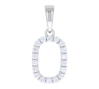 925 Argento Sterling Moissanite Lettera A Z Iniziale Ciondoli 0.32 KT 0.79