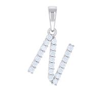 925 Argento Sterling Moissanite Lettera A Z Iniziale Ciondoli 0.32 KT 0.79