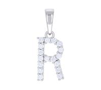 925 Argento Sterling Moissanite Lettera A Z Iniziale Ciondoli 0.32 KT 0.79