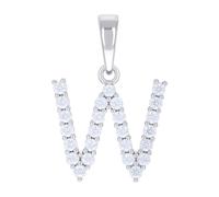 925 Argento Sterling Moissanite Lettera A Z Iniziale Ciondoli 0.32 KT 0.79