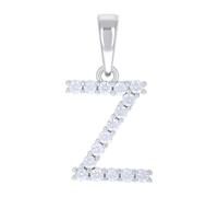 925 Argento Sterling Moissanite Lettera A Z Iniziale Ciondoli 0.32 KT 0.79