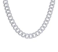 925 Argento Sterling Moissanite Unisex 14mm Miami Cubana Collana 20 " - 24 "