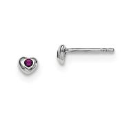 925 Argento Sterling Preciosca Cristallo Febraio Pietra Cuore per Bambini A Madi