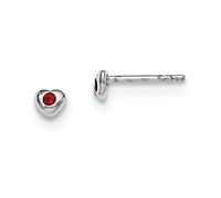 925 Argento Sterling Preciosca Cristallo Gennaio Pietra Cuore per Bambini A Madi