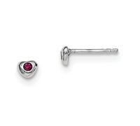 925 Argento Sterling Preciosca Cristallo Luglio Pietra Cuore Bambini A Madi K